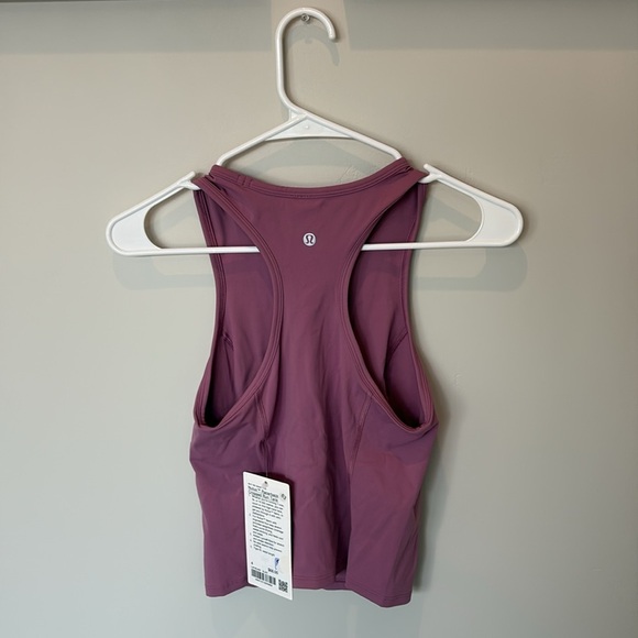 NWT lululemon velvet dust nulux racerback cropped run tank Size 4 - Picture 7 of 8
